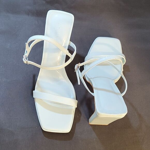 BRAND NEW FOREVER 21 SQUARE TOE BLOCK HEEL SANDAL G1 - Picture 5 of 15